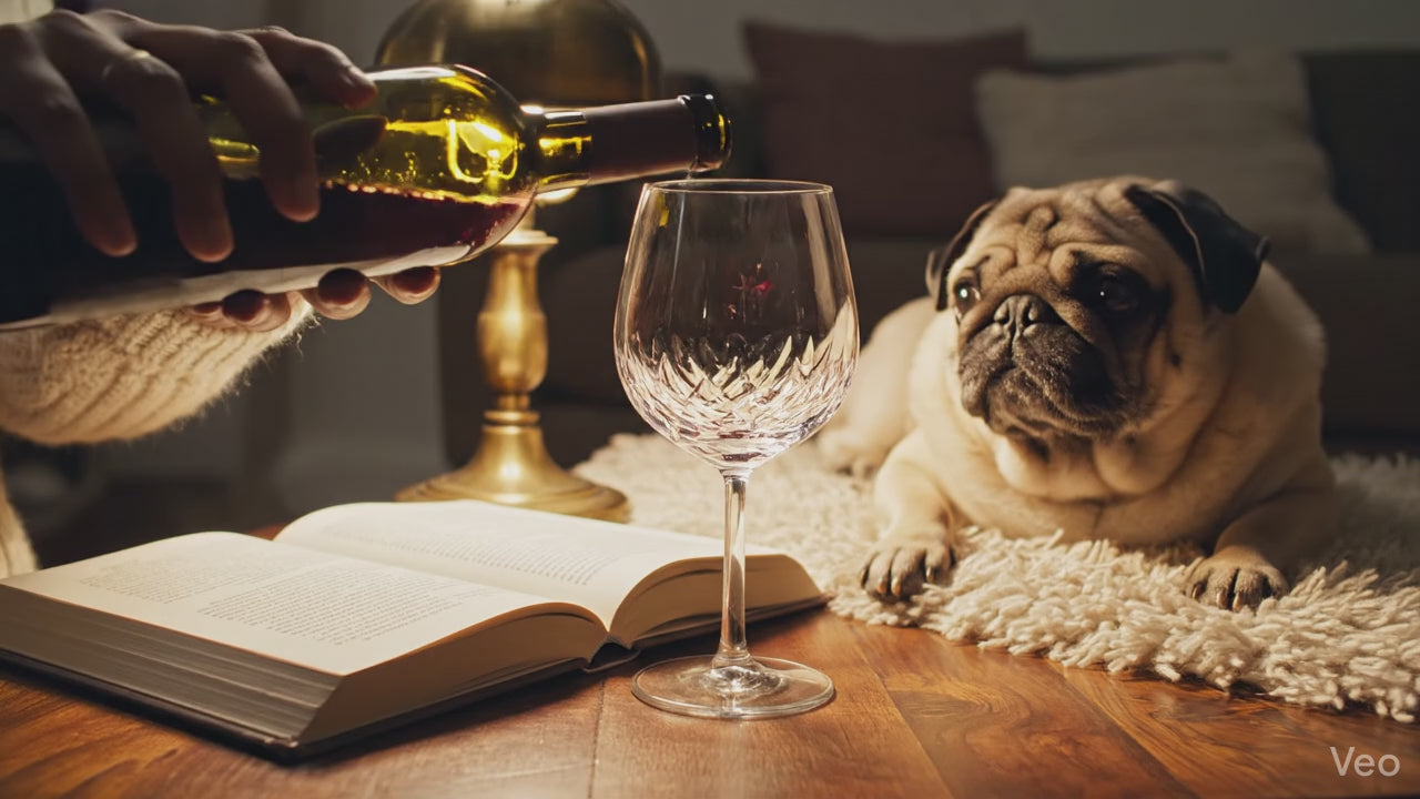 Curator and the Ritual, Books, Wine and Pugs